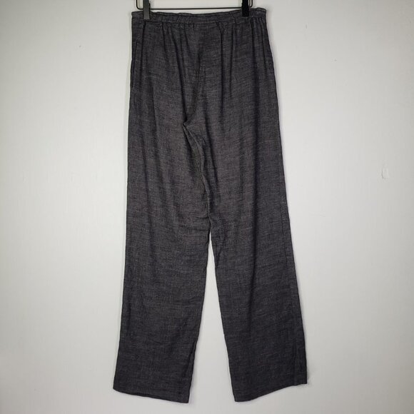 Piazza Sempione Linen Blend Pants Trousers IT 40 US 4 Black Grey - Picture 6 of 11